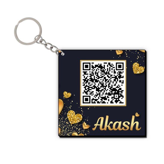 Buy Customized QR Code With Hidden Message Keychain| Visit www